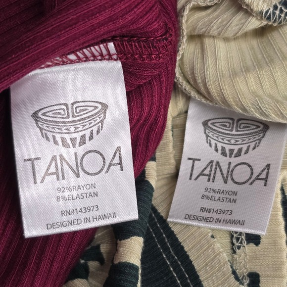 Lot of 2 Tanoa Womens XL Skirt Ribbed Maxi Skirts Polynesian Tribal Stretchy - Picture 10 of 10